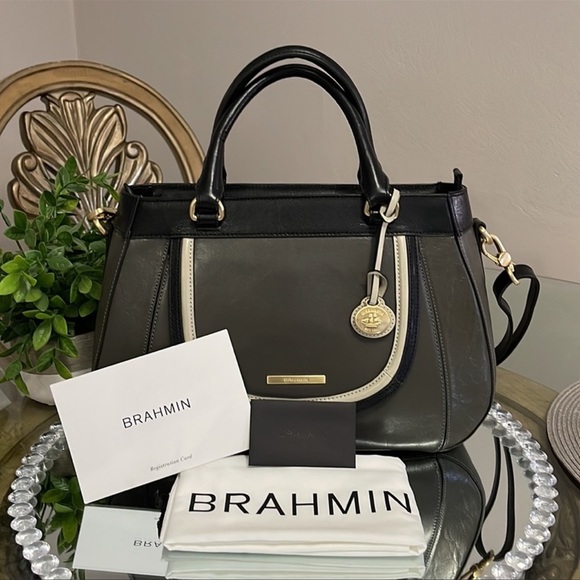 Brahmin Handbags - Brahmin Raelynn Charcoal Westport Genuine leather